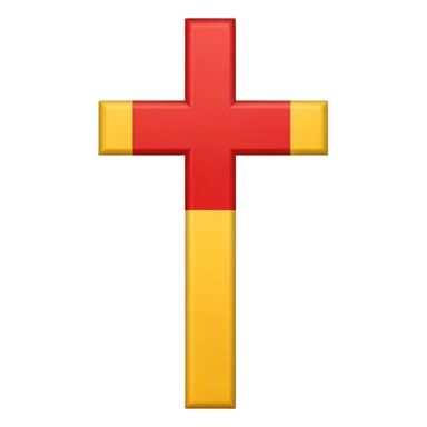 Flag red background yellow cross sticker