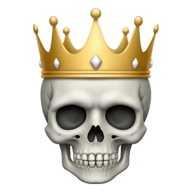 Skull face with a crown silencing sticker