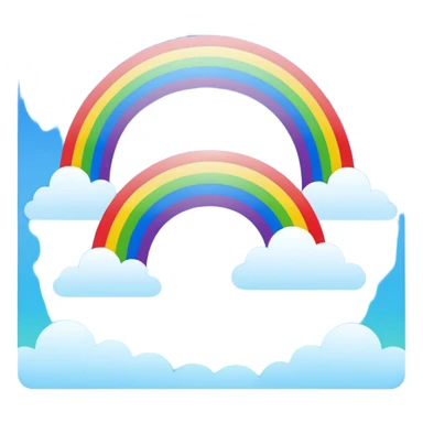 rainbow on the sky sticker