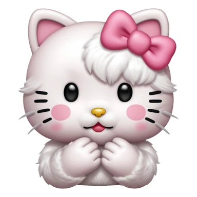 Hello kitty blowing a kissy face sticker