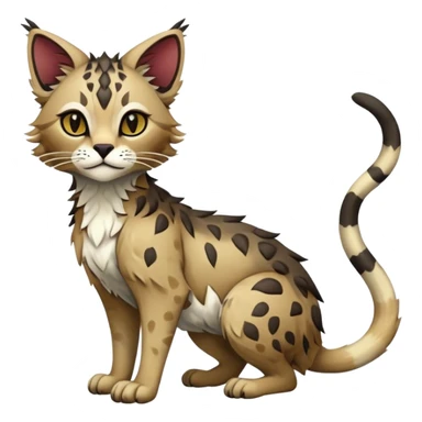 Modern Realistic Rare Fantasy Feline-Vernid-Trico-species by LiLaiRa full body sticker