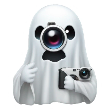 Ghost with a camera  sticker