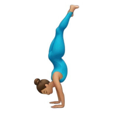 gymnast doing a hand stand flat back  sticker