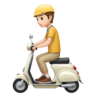 riding a scooter sticker