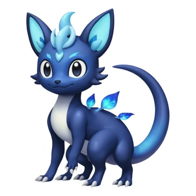 Nebulae Salandit-Meowstic-Noibat-Fakémon-hybrid-creature (full body)  sticker