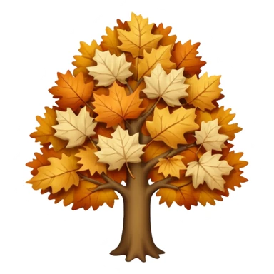 Beige Cozy tree autumn sticker