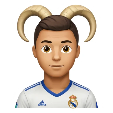 I want Ronaldo in Madrid and something over his head saying GOAT sticker