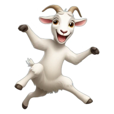 happy dancing goat sticker
