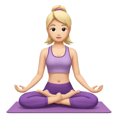 woman doing yoga sticker