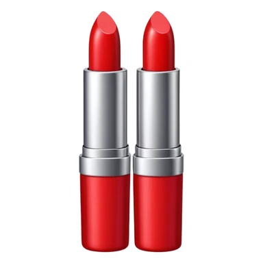 lipstick bullet, polished silver chrome, sexy beauty symbol sticker