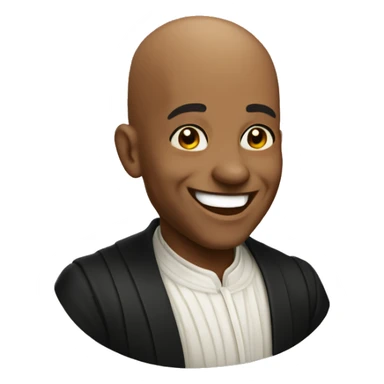 Bald black man historically laughing sticker