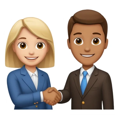 Dos personas dandose la mano  sticker