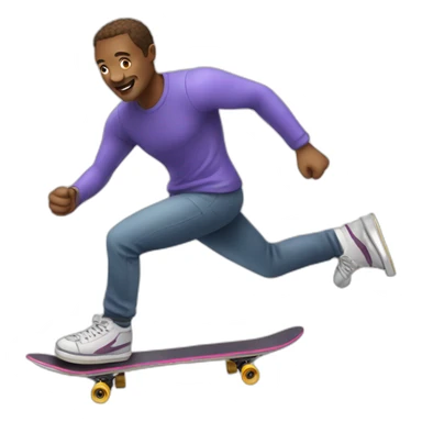Man going super fast on a skate sticker