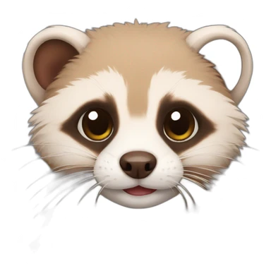 Fuzzy brown ferret sticker