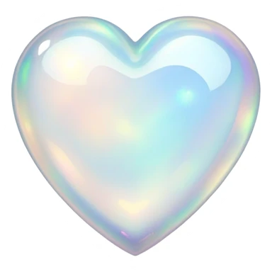 Heart shaped opal gem sticker