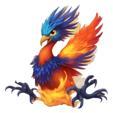 phoenix, mythical fire bird, beautiful sticker