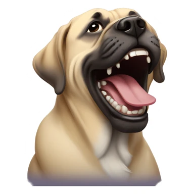 English mastiff laughing  sticker
