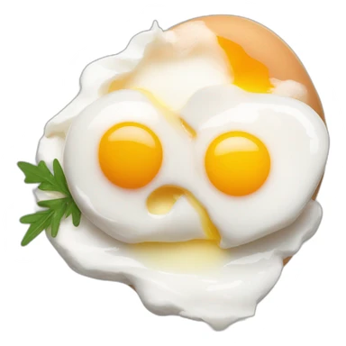 Poached-egg sticker
