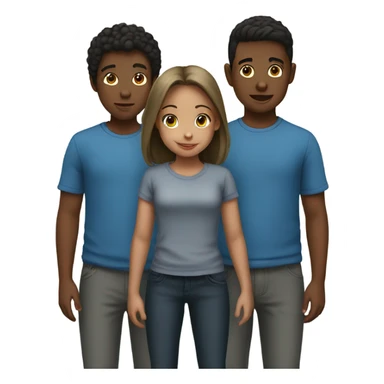 Girl and boys sticker