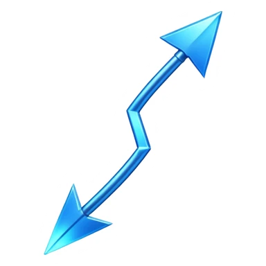 blue glowing arrow with one head bold body sticker