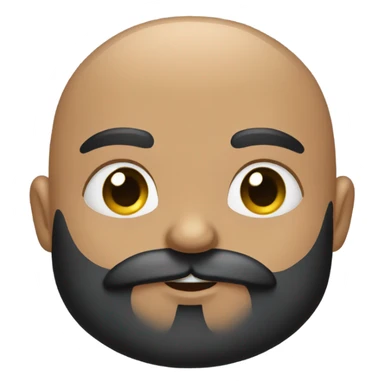 Bald man with black beard and girl long black hair kiss sticker