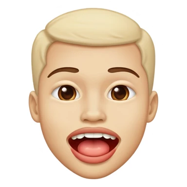 Emoji biting lip sticker