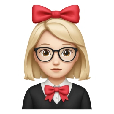 🤓+🎀 same emoji  sticker