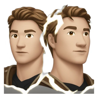 White guy with brown hair with Shang-chi sticker