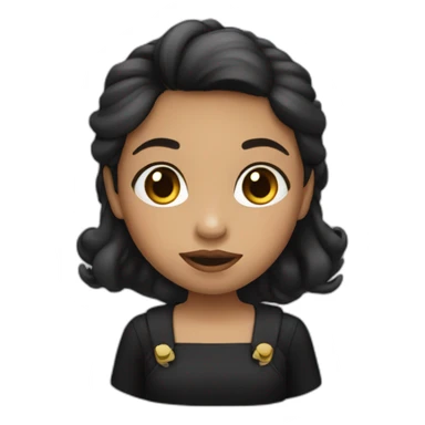 Petit girl, black dress and blah bag sticker