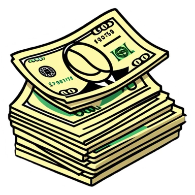 Pile of money sticker