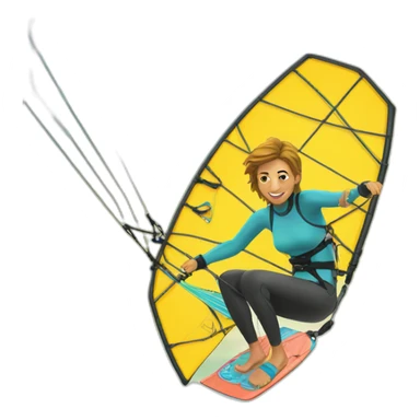 Kitesurfer woman sticker