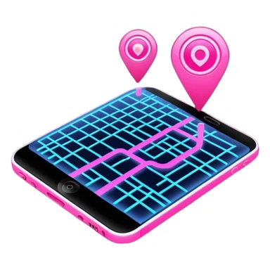 pink gps map lines sticker