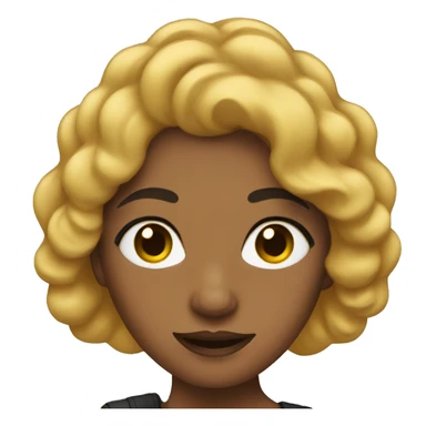 Woman with black waves  sticker