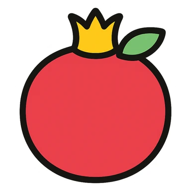 colored pomegranate icon sticker