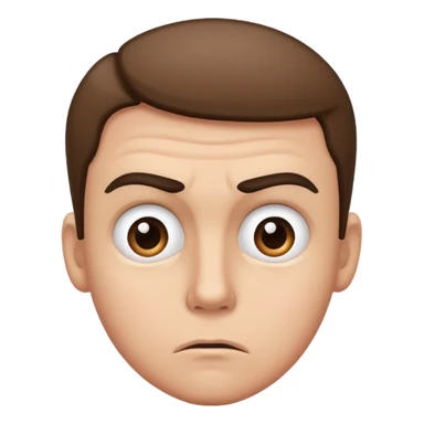 Raised eyebrow confused sticker