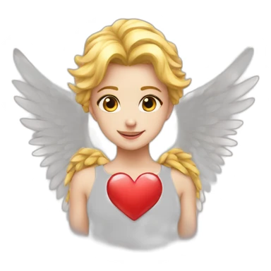 Heart، angelwings sticker