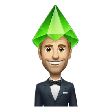 macron sims plumbob sticker
