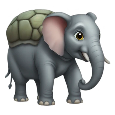 Tortue sur elephant sticker