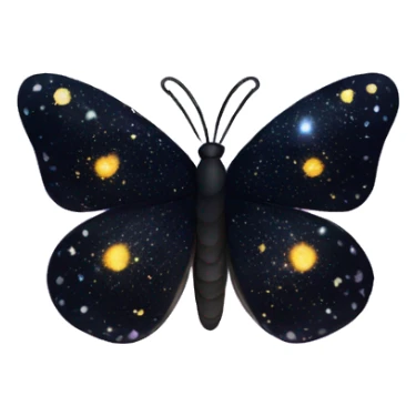 sparkly starry black galaxy butterfly sticker