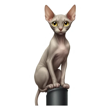 Sphinx cat on a pole  sticker