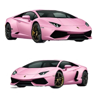 light pink car Lamborghini  sticker