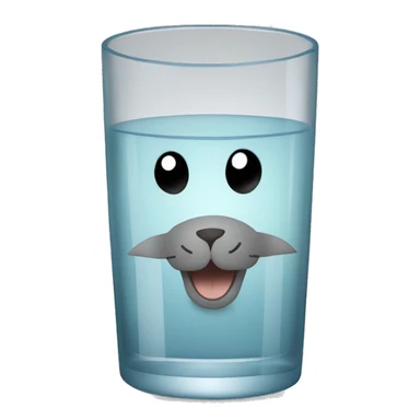 Glass with rat caracteristics sticker