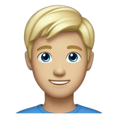 blond boy 22 years old with blue eyes and short hair sticker