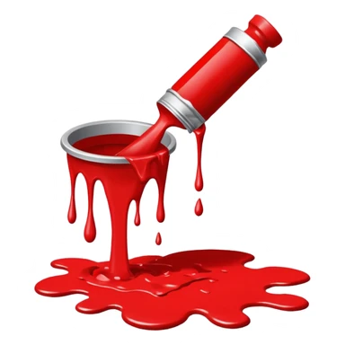 paint splatter, spilled paint, red color. sticker