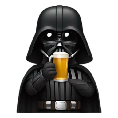 Dark vador avec une bière sticker