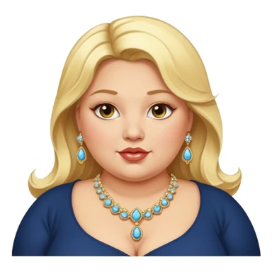 very fat beautiful rich blonde woman sticker