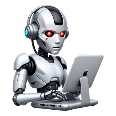 cyborg being a designer sticker