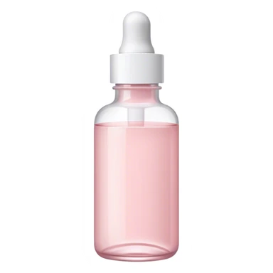 Pale pink serum bottle with white top sticker