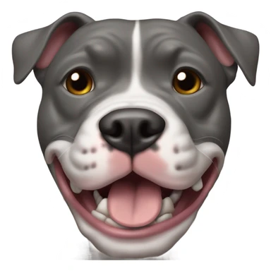 Pitbull-gris-oscuro-feliz sticker