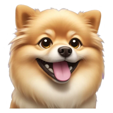 happy smiling pomeranian lulu dog  sticker